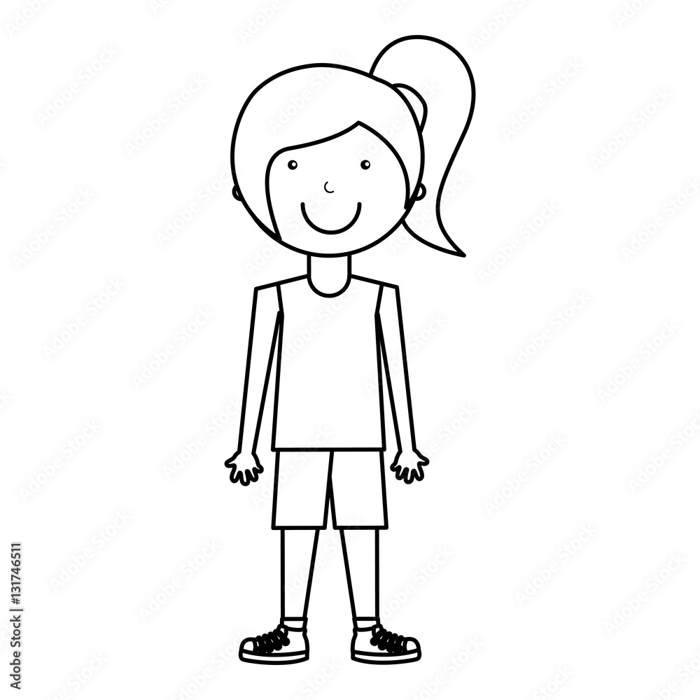 woman athlete avatar character vector illustration design