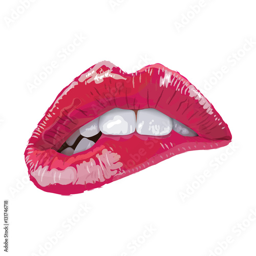 sensual woman lips - vector romantic and full of passion background ( love , valentine , girl , sexy , valentine's day )
