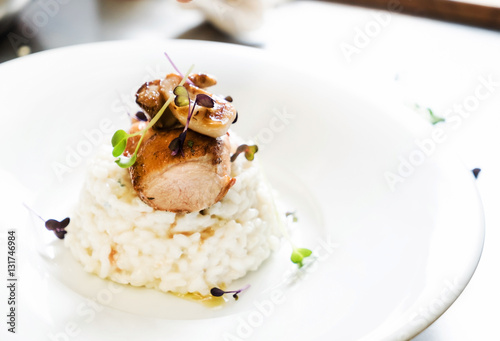 risotto with duck and mushrooms