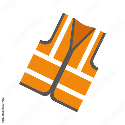 Industry vest isolated icon vector illustration graphic design