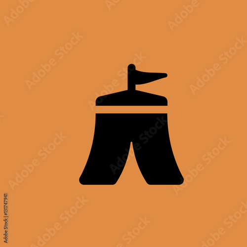 tent icon.flat design