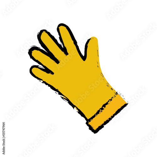 Industrial glove isolated icon vector illustration graphic design