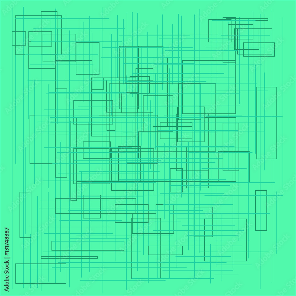 Abstract geometric background with lines and squares Abstract geometric background with lines and squares