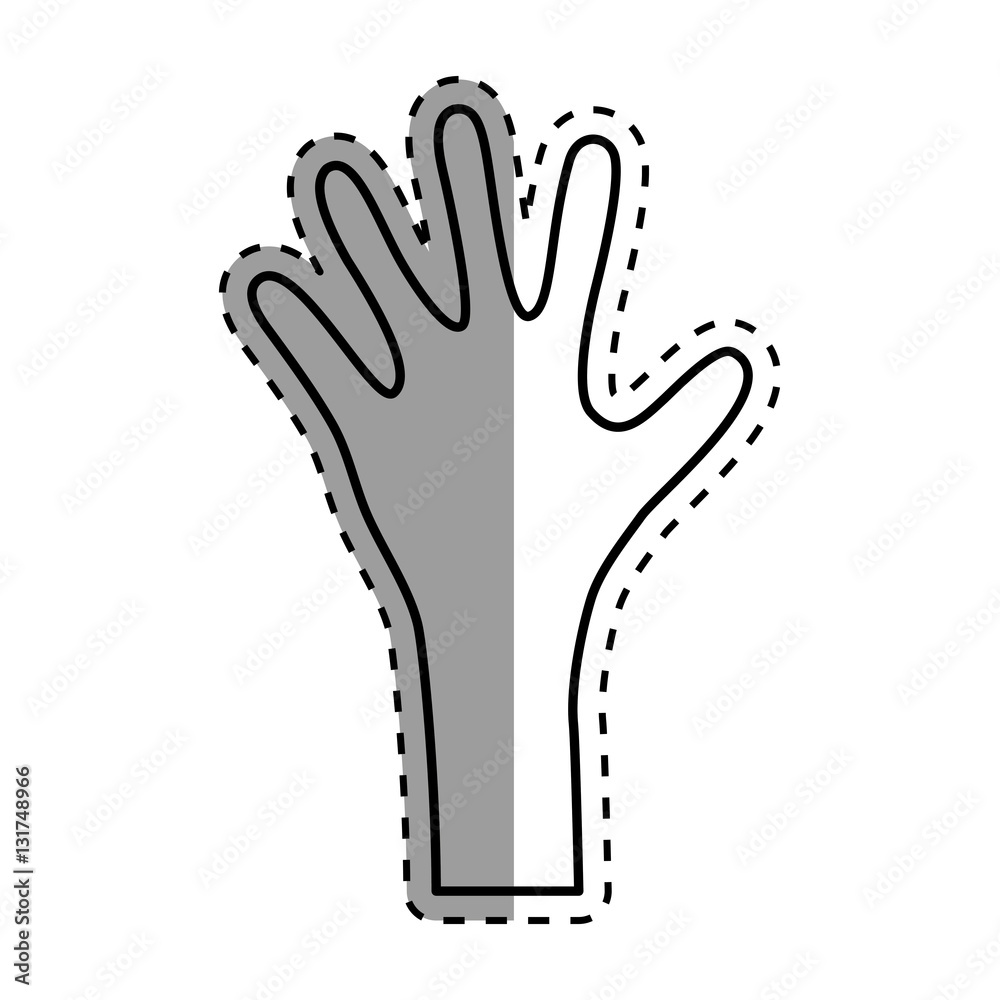 Obraz premium Huma hand silhouette icon vector illustration graphic design