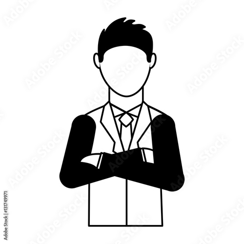 businessman avatar isolated icon vector illustration design