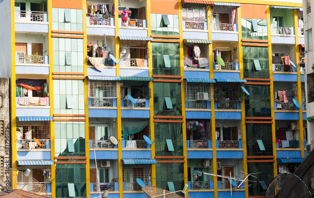 Residential apartments in Yangon, Myanmar
