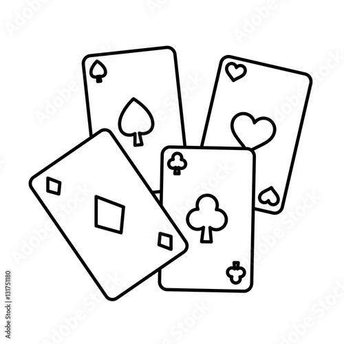 Casino cards game concept icon vector illustration graphic design