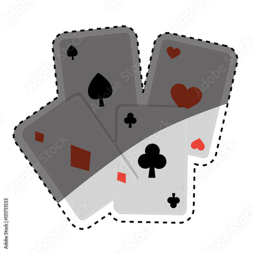 Casino cards game concept icon vector illustration graphic design