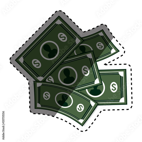 Money billets cash icon vector illustration graphic design