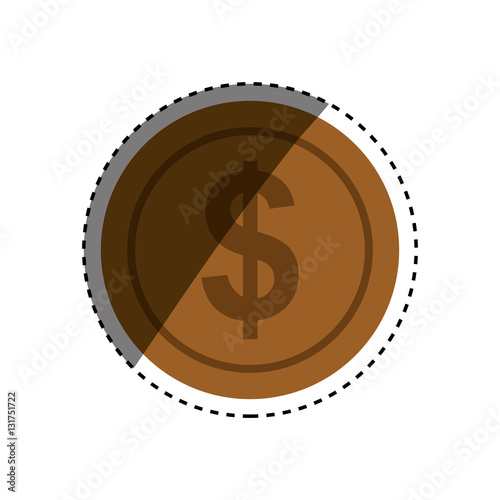 Coin money isolated icon vector illustration graphic design
