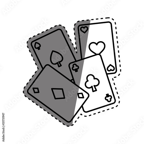 Casino cards game concept icon vector illustration graphic design