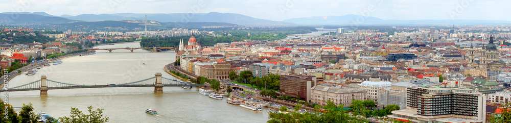 BUDAPEST,HUNGARY/AUGUST 14,2006: view of the city of Budapest an