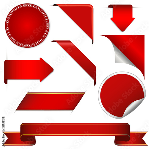 rote Design Elemente