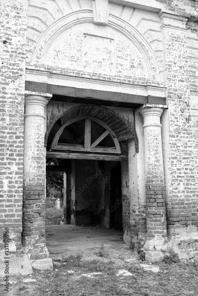 Gate of destroyed church.