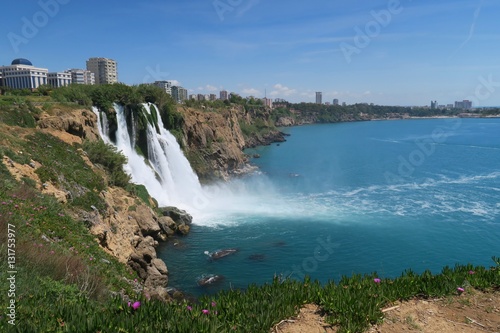 Duden Waterfall and the nearby Park in Antalya - Turkey