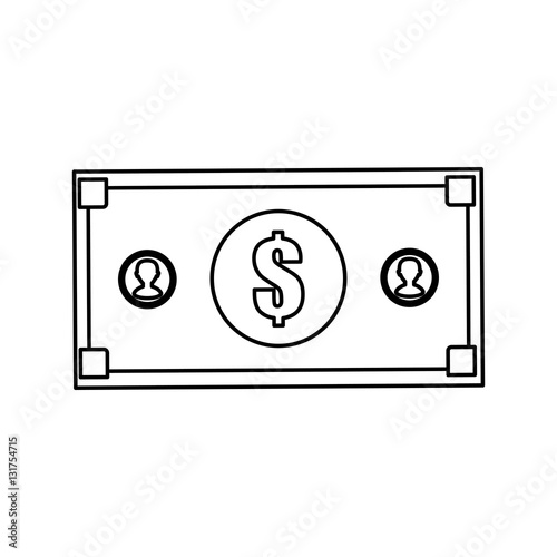 Money billets isolated icon vector illustration graphic design