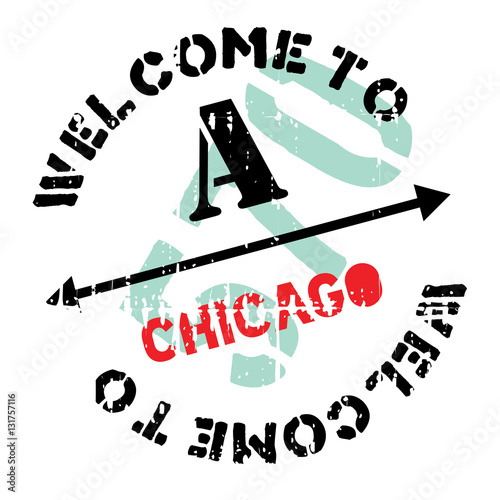 Chicago stamp rubber grunge