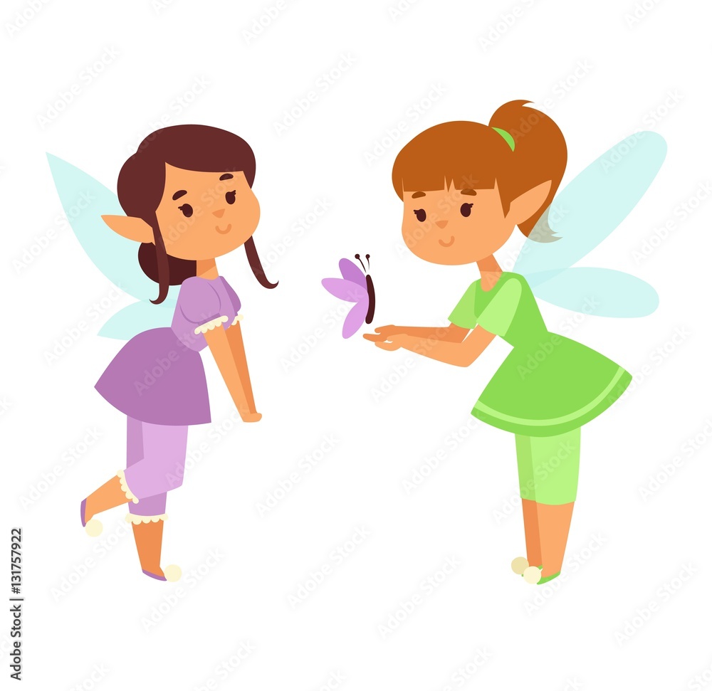 Fairies cartoon character vector. Fairies cartoon character vector.