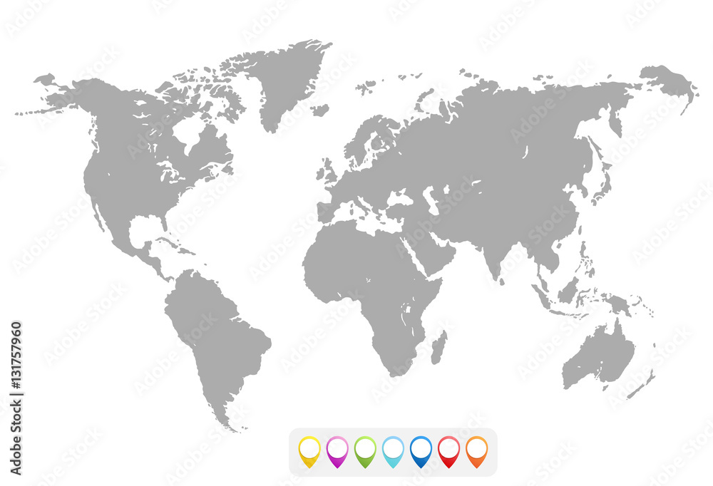 Image of a vector world map