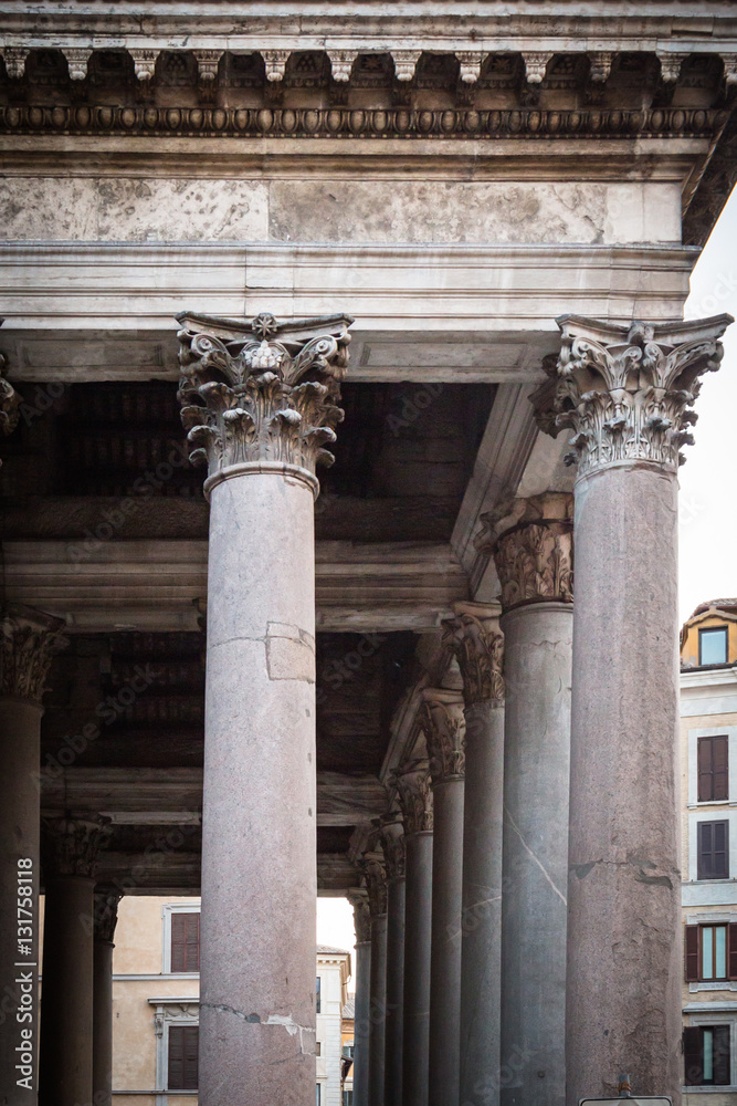 Detail of the Pantheon of Rome