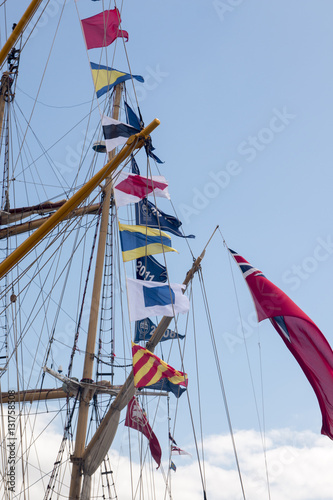 Tall ships with sails