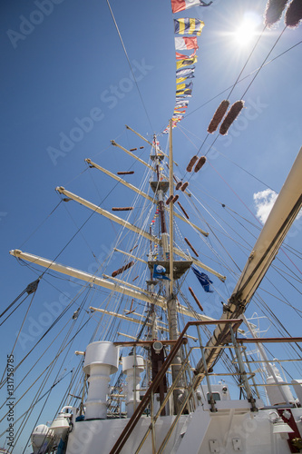 Tall ships with sails