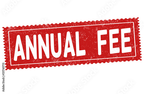 Annual fee sign or stamp