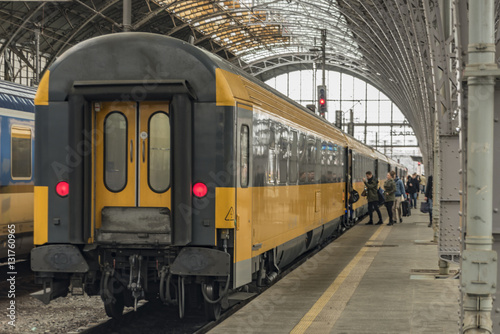 Trains in main station Prague