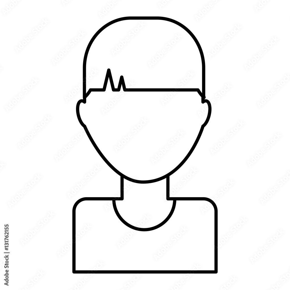 young man avatar character vector illustration design