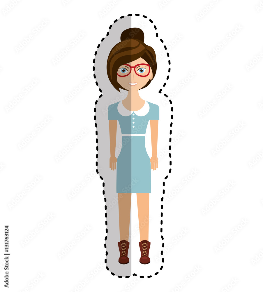 young woman avatar character vector illustration design young woman avatar character vector illustration design