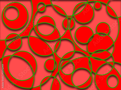 Circles Cut-out Red