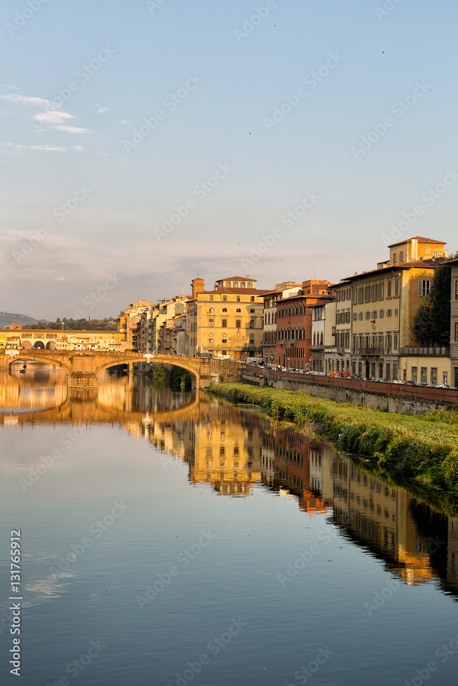 Arno River and Bridges Florence