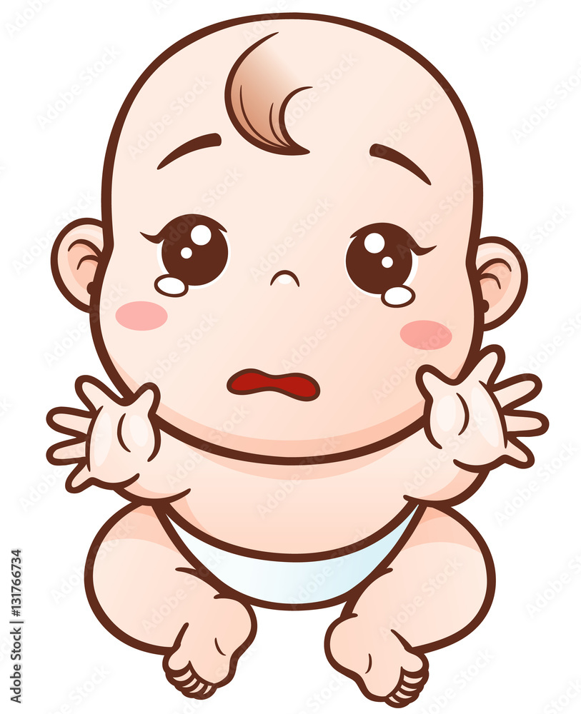Vector Illustration of Cartoon Cute Baby Vector Illustration of Cartoon Cute Baby