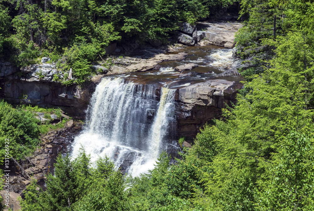BLACKWATER FALLS STATE PARK, WV/USA - JUNE 30, 2016: A view of B