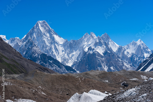 Gasherbrum massif moutain with many peak, Skardu, Gilgit, Pakist photo