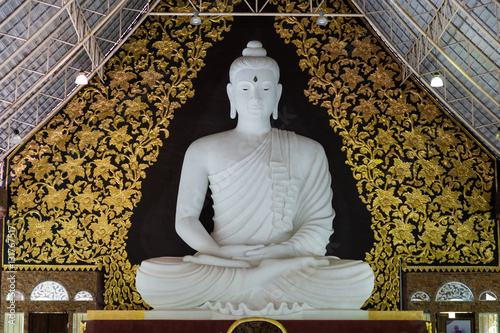 White Buddhist Statue photo