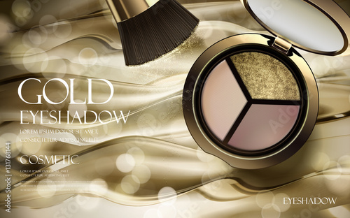 gold eyeshadow ad