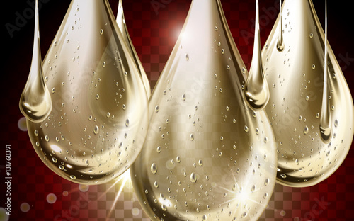 golden clear waterdrop