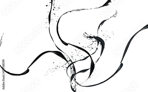 black ink streaks