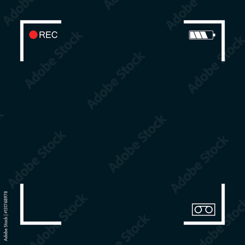 Rec background with isolated scan lines and shades from edges
