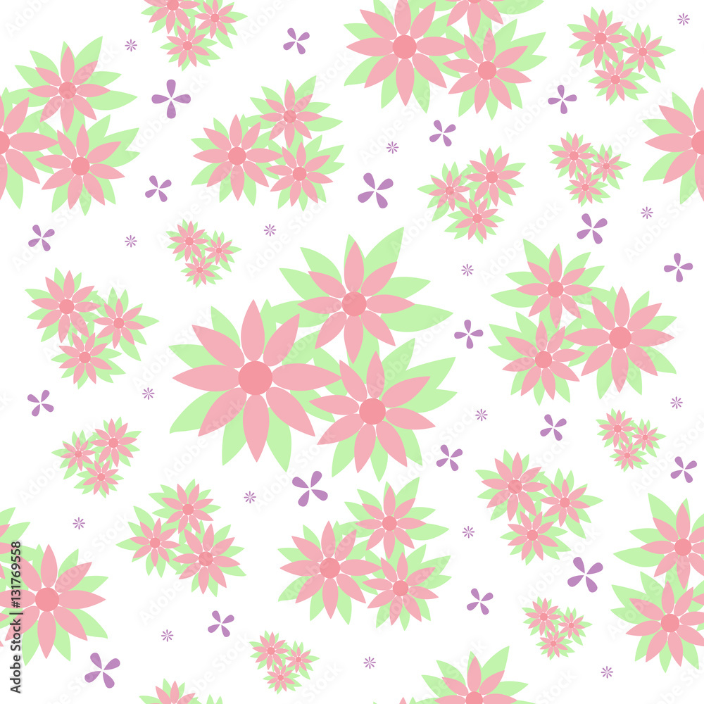 Seamless flower pattern  texture. Vector art design illustration