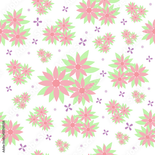 Seamless flower pattern  texture. Vector art design illustration © Aoodstocker12