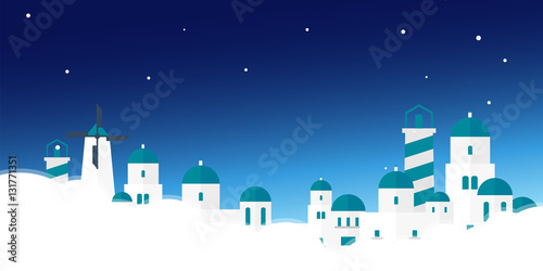 Poster Travel to Greece skyline. Acropolis. Vector illustration.