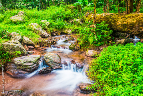 Water Flowing in Champa Thong Waterfall photo