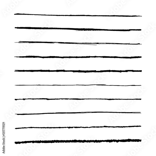 Set marker lines. Vector templets hand drawing brushes.