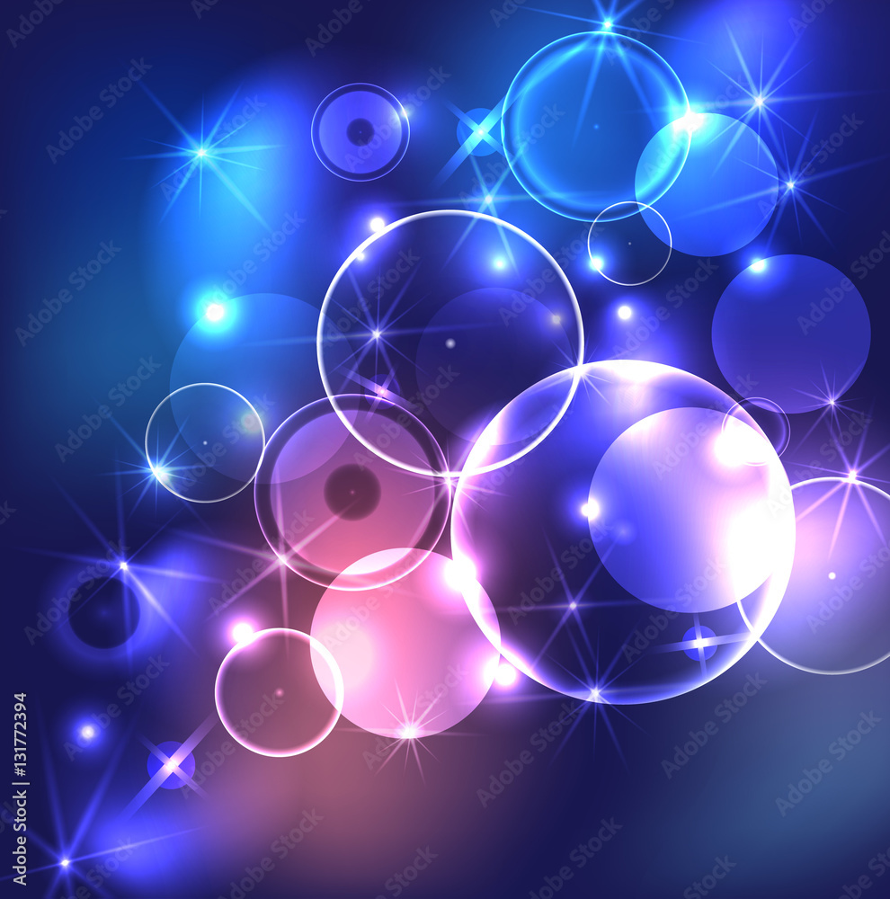 Abstract soft bokeh and lights., Vector illustration.