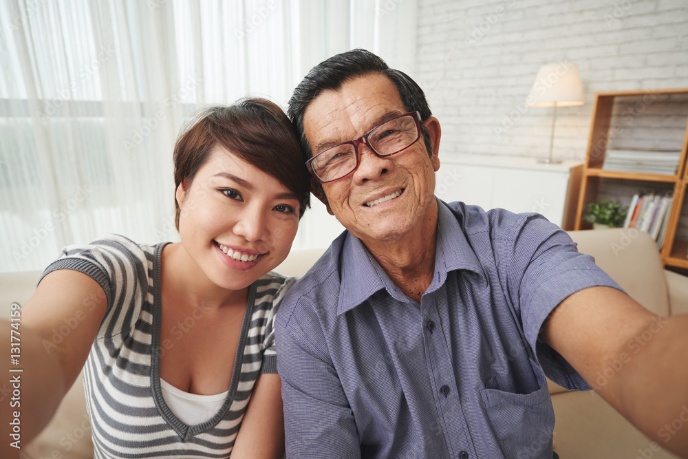 Selfie with granddaughter Selfie with granddaughter