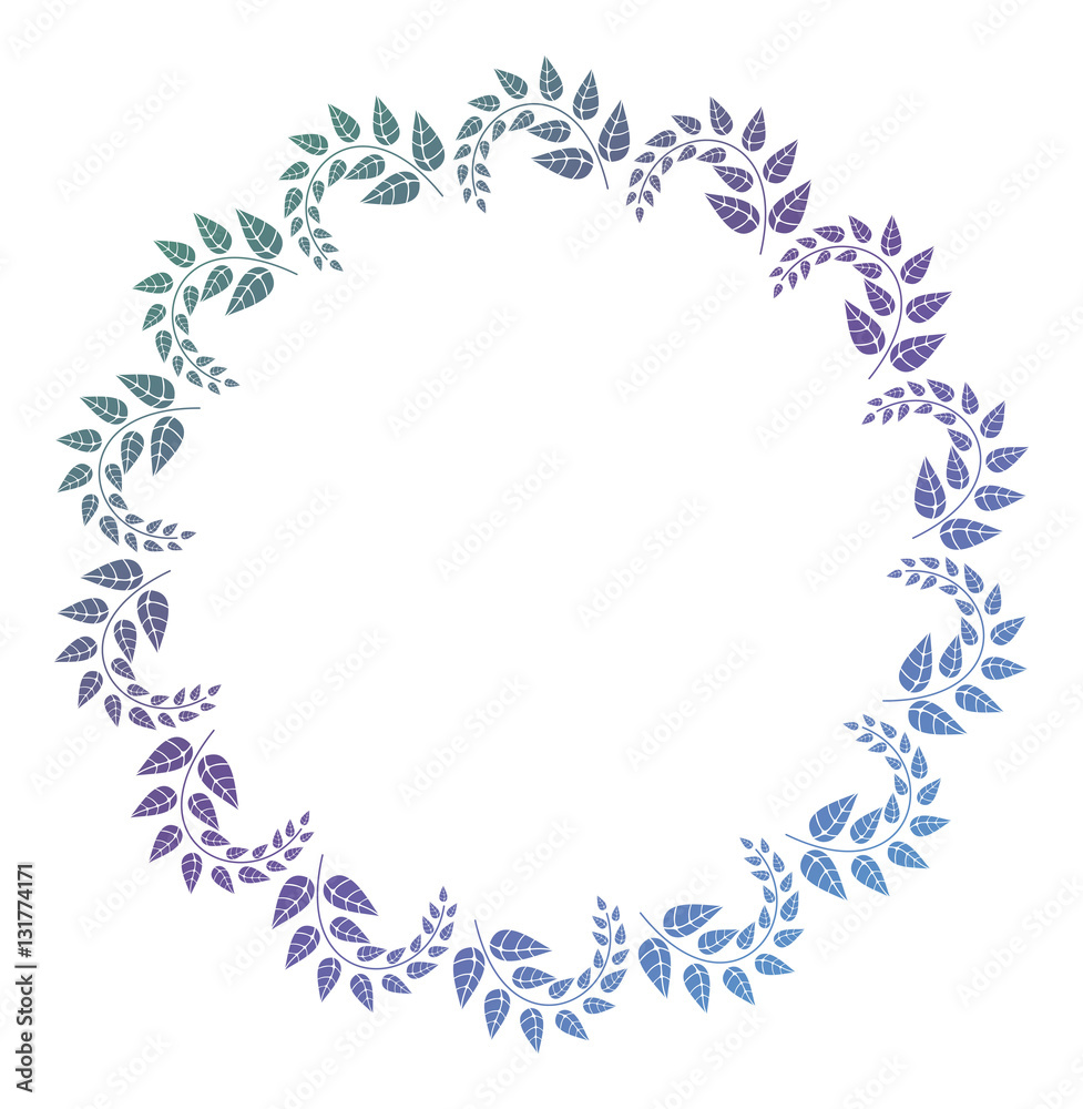 Beautiful round floral frame with gradient fill. Raster clip art. Beautiful round floral frame with gradient fill. Raster clip art.