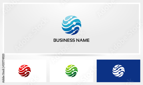 Global Dot Lines Logo