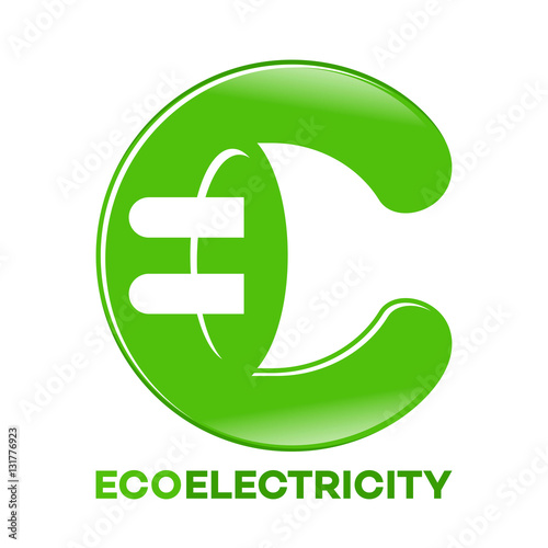 electric plug and C company linked letter logo